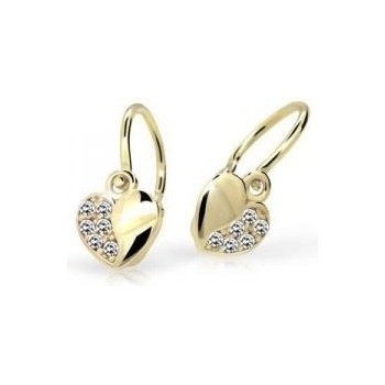 Cutie Jewellery náušnice C2155Z CZ White žlté zlato