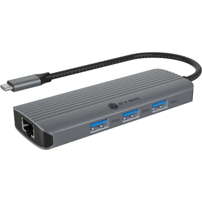RaidSonic Icy Box IB-DK4034A-CPD 6 в 1 USB Type-C Dock Black (IB-DK4034A-CPD)