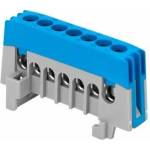 ORNO GROUP PRO insulated terminal block, N, 7 conductors, blue