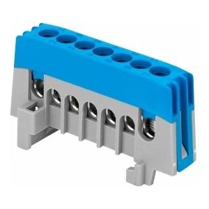 ORNO GROUP PRO insulated terminal block, N, 7 conductors, blue