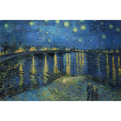 Plagát, Obraz - Starry Night over the Rhone, Vincent van Gogh, 91.5 × 61 cm