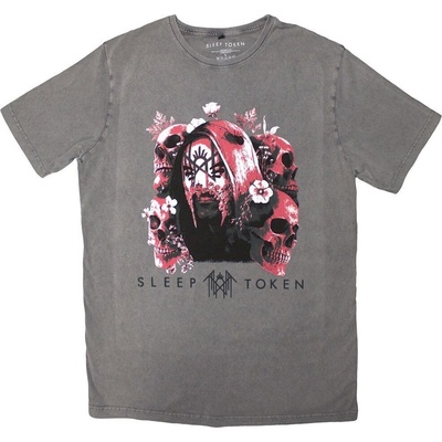 Sleep Token Skulls & Flowers Stone Wash Grey M Риза (SLTKSTNW30MG02)