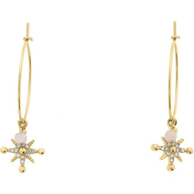 Pierre Lannier Pozlacené kruhové náušnice s přívěsky Australe BJ22A2251