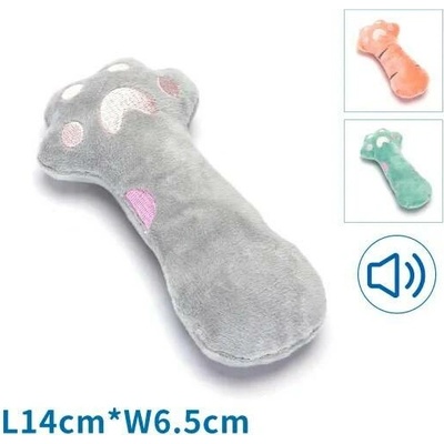 Nobleza plyšová tlapka 14 cm šedá