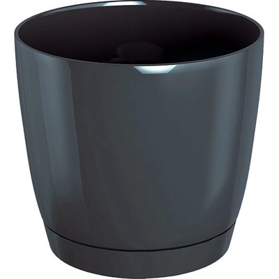 Prosperplast Kvetináč s miskou Coubi 18 cm grafit