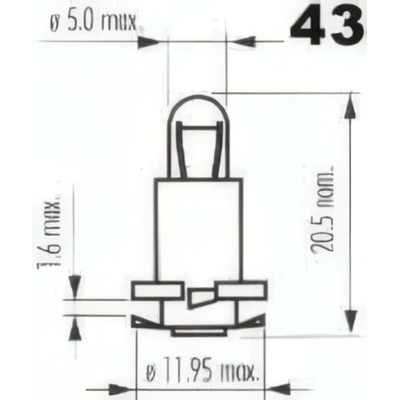 Autolamp 12V 1,8W EBSR