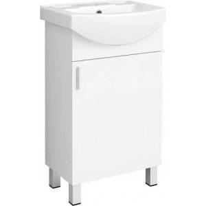 Inter Ceramic Долен шкаф за баня ICP 5035 + 5091UKR, Inter Ceramic, PVC, бял, с умивалник, 50x40x85см (5035 + 5091UKR)