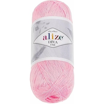 Vlnika Diva Fine 100 g, 185 růžová