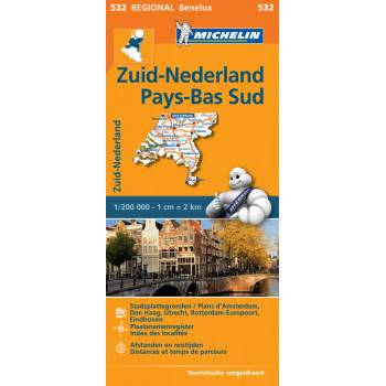 Michelin vydavatelství mapa Netherlands South (Nizozemí jih) 1:200 t.