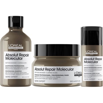 L'Oréal L'Oréal Professionnel Absolut Repair Molecular Комплект - Шампоан, Маска и Маска без отмиване, 300 + 250 + 100 ml