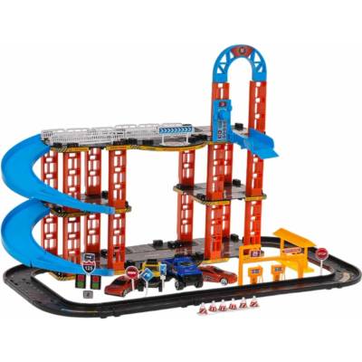 RKToys Dětský parkovací dům s autodráhou a autíčky
