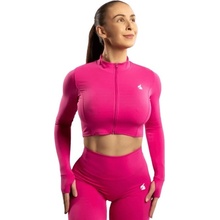 Booty Simple Crop Top Zipper PINK