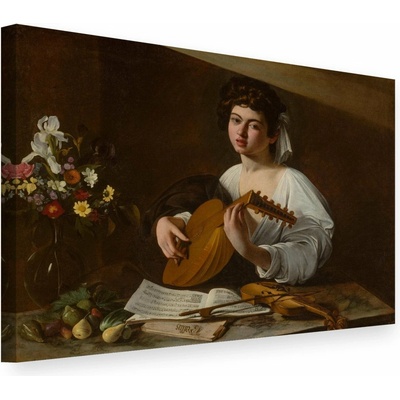 Obraz na plátne Michelangelo Caravaggio - Lutnista - 50x60 cm