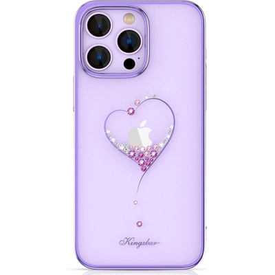 Kingxbar Кейс Kingxbar Wish Series за iPhone 14 Pro, декориран с лилави кристали (KXG0055110)