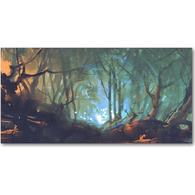 Foto obraz sklo tvrzené mýtický les 100x50 cm