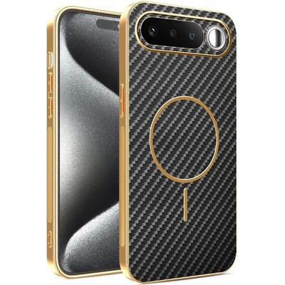 realme Карбонов TPU Калъф за Realme 16 5G - Електропокритие, Антиотпечатък, Вграден магнит, 3 цвята