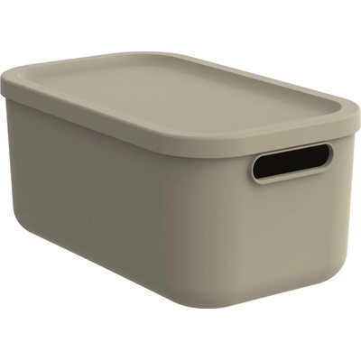 Rotho Albu Light úložný box s víkem 12 l cappuccino 40 x 24 x 18 cm