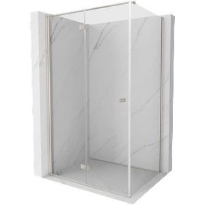 Mexen Mist-F сгъваема душ кабина лява 70 x 75 cm, прозрачно, четкан никел (8A6T-070-075-97-00-L)