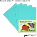 Penword A4 corrugated cardboard light blue 5pcs
