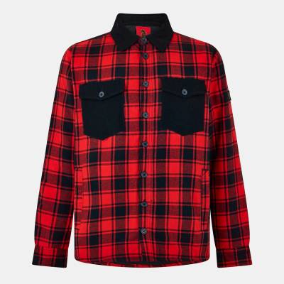 Luke Men's Valley Overshirt - Black Red