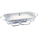 Bohmann Съд за топло сервиране Bohmann BH 2008-30CG, 3l, Термоустойчиво стъкло, Капак, Поставка, Инокс (BH 2008-30CG)