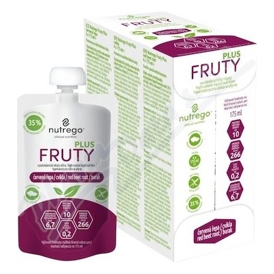 NUTREGO FRUTY PLUS ČERVENÁ ŘEPA POR SOL 4X175ML