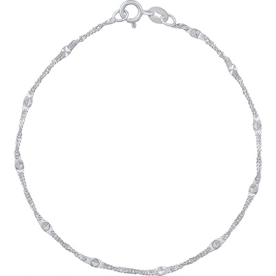 SILVEGO Zlatý náramek Singapur z bílého zlata s broušenými destičkami - 1,9 mm FNN1703BGW – Zboží Mobilmania