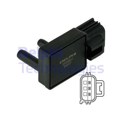 Senzor, tlak výfukového plynu DELPHI DPS00011