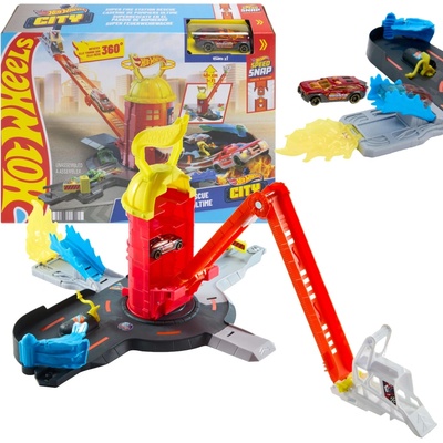 Hot Wheels City Super hasičská stanice + dráha JHL95