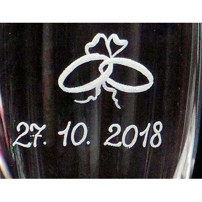Rytiskla cz DEKOR SNUBNÍ PRSTÝNEK 01 vč DATUMU např na sklenici 180 ml