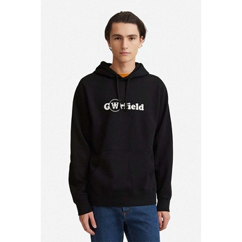 Wood Wood Памучен суичър Wood Wood X Garfield Ian Hoodie Hanging 30045601-2424 BLACK в черно с качулка с принт (30045601.2424)