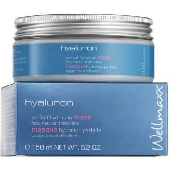 Wellmaxx hydratačná maska s kyselinou hyaluronovou perfektná na tvár krk a dekolt 150 ml