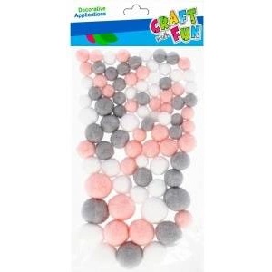 Starpak Pompons mix of colors 90pcs
