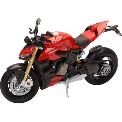 New Ray Toys Метален мотоциклет Newray - Ducati Streetfighter V4S, 1: 12, червен (58273)