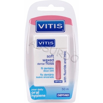 Vitis Dental Care expandující velmi jemná dentální nit s fluoridem a mentolem 50 m