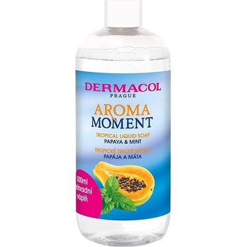 Dermacol Aroma Moment Papaya & Mint Tropical Liquid Soap osvěžující tekuté mýdlo na ruce 500 ml