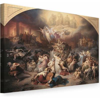 Obraz na plátne Wilhelm von Kaulbach - Zničenie Jeruzalema Titom - 40x50 cm