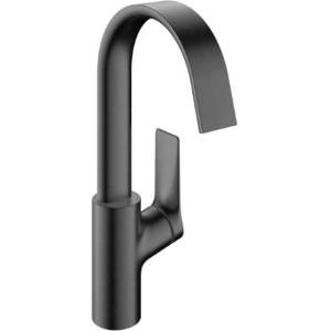 Hansgrohe Vivenis - Смесител за умивалник с излив и въртяща се дюза, EcoSmart, матиран черен хром 75030340 (75030340)