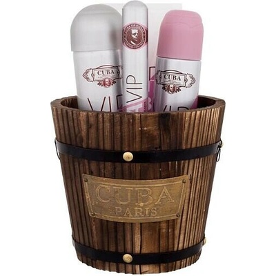 Cuba sada Vip Woman vědro EDT 100 ml / deo 200 ml / bodylotion / EDP 35 ml