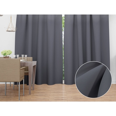 Biante Dekoračný záves Rongo RG-017 Tmavo sivý 140x170 cm