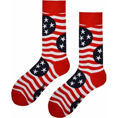 USA Born in America veselé ponožky 062 červená