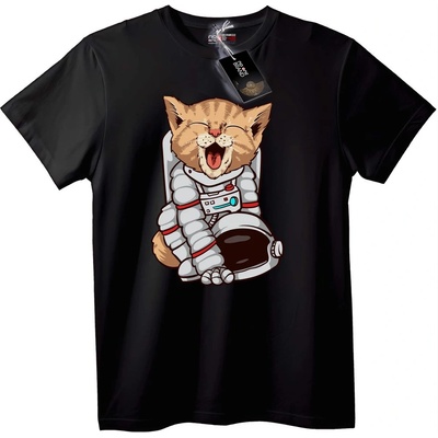 NOONEBRAND Тениска Космонавт котка - 4XL, White