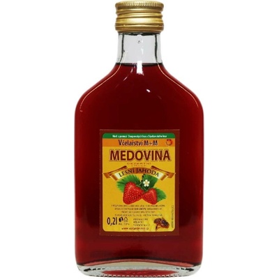 Včelařství M+M medovina dezertní lesní jahoda 0,2 l