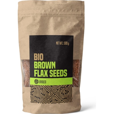 VanaVita GymBeam BIO lněná semena hnědá 500 g