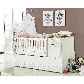 Бебешко легло Luna бяло и розово