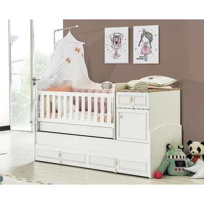 Бебешко легло Luna бяло и розово