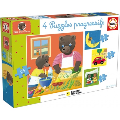 EDUCA Petit Ours Brun 4v1 12,16,20,25 dielov