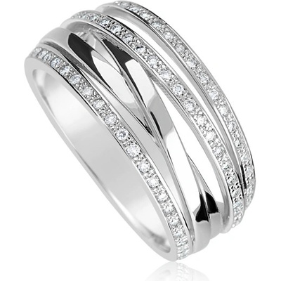 Danfil Dámský luxusní prsten bílé zlato 1843