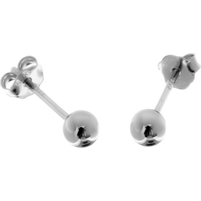 Argento Strieborné náušnice - guľky, priemer 4 mm 66955