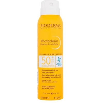 BIODERMA Photoderm Invisible Mist SPF50+ водоустойчива хидратираща и освежаваща слънцезащитна мъгла 150 ml
